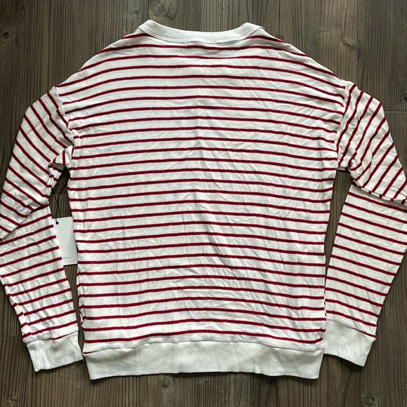 Hye Park And Lune White and Red Striped Sweater - Picture 4 of 6